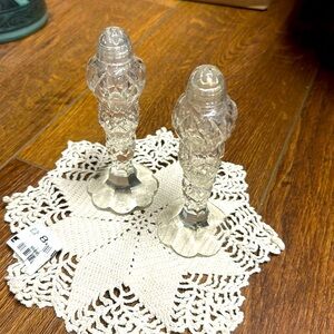 Crystal salt & pepper shakers